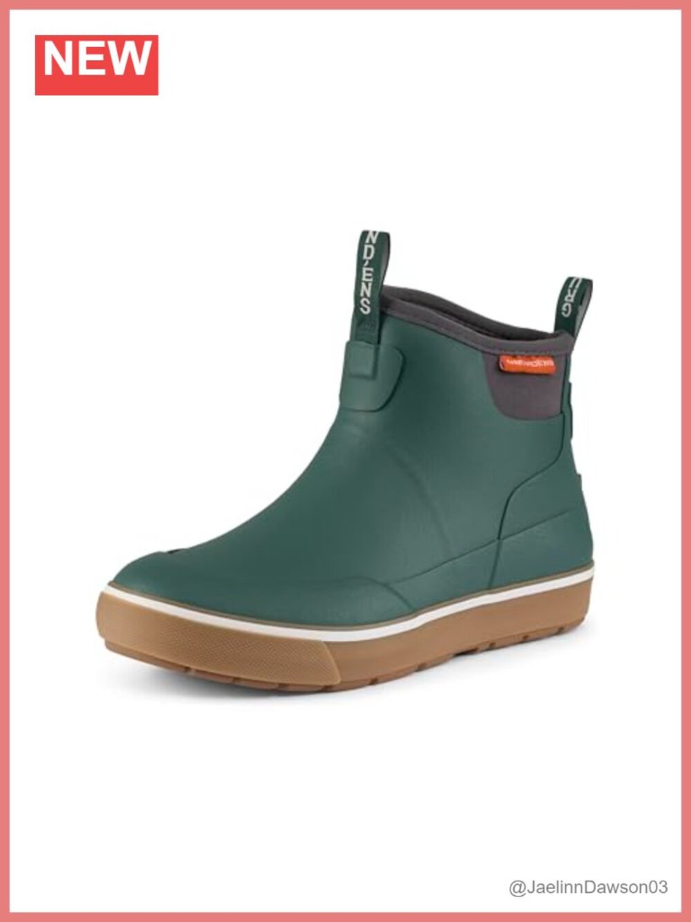 Waterproof Ankle Boot Rubber Sole Pull-On